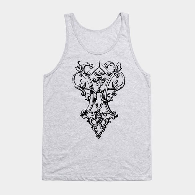 Scroll Design for Fashion Tank Top by penandinkdesign@hotmail.com